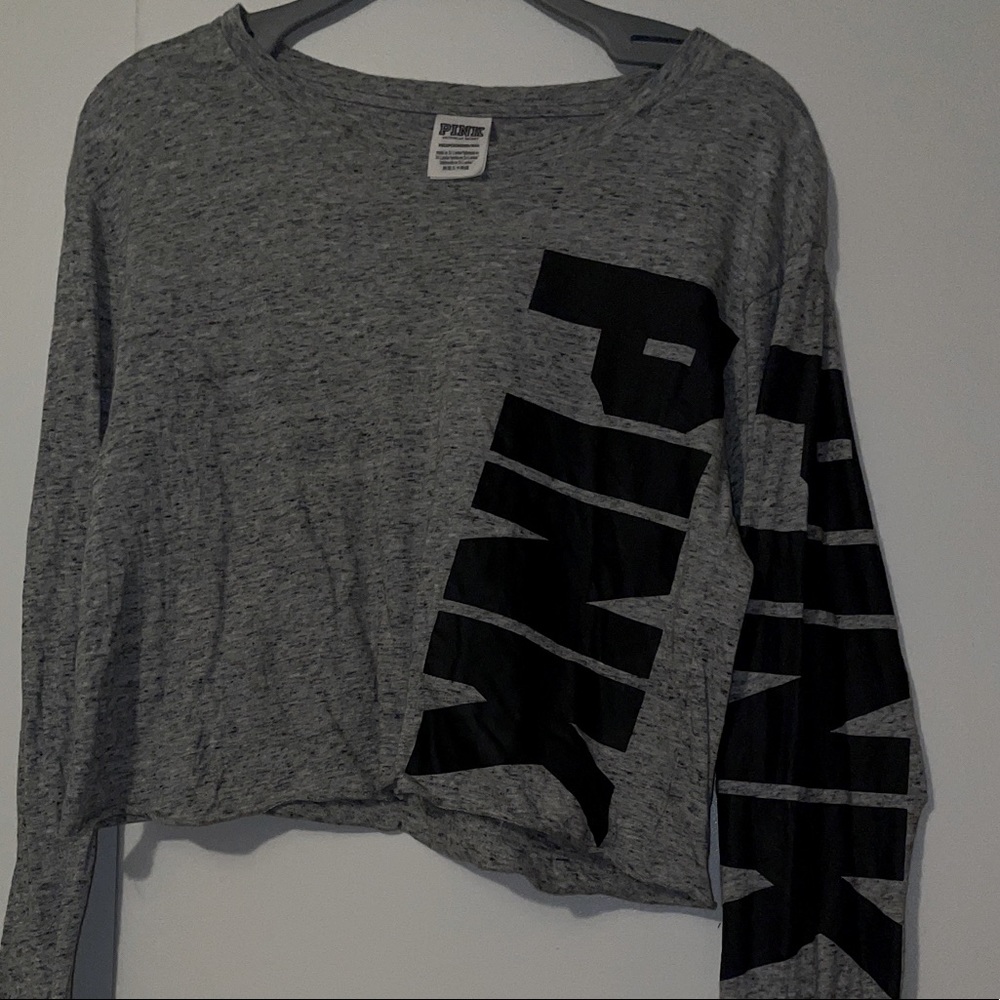 PINK Long sleeve crop XS
